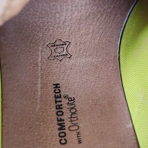 Florsheim Comfortech Men 13 D Cognac Brown Leather Cap Toe Derby Ortholite Shoes main image 10
